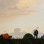 Tentes au petit matin Hellfest