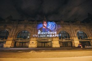 psg mbappe foot paris projection monument tourisme photographe la clef production nicolas jacquemin