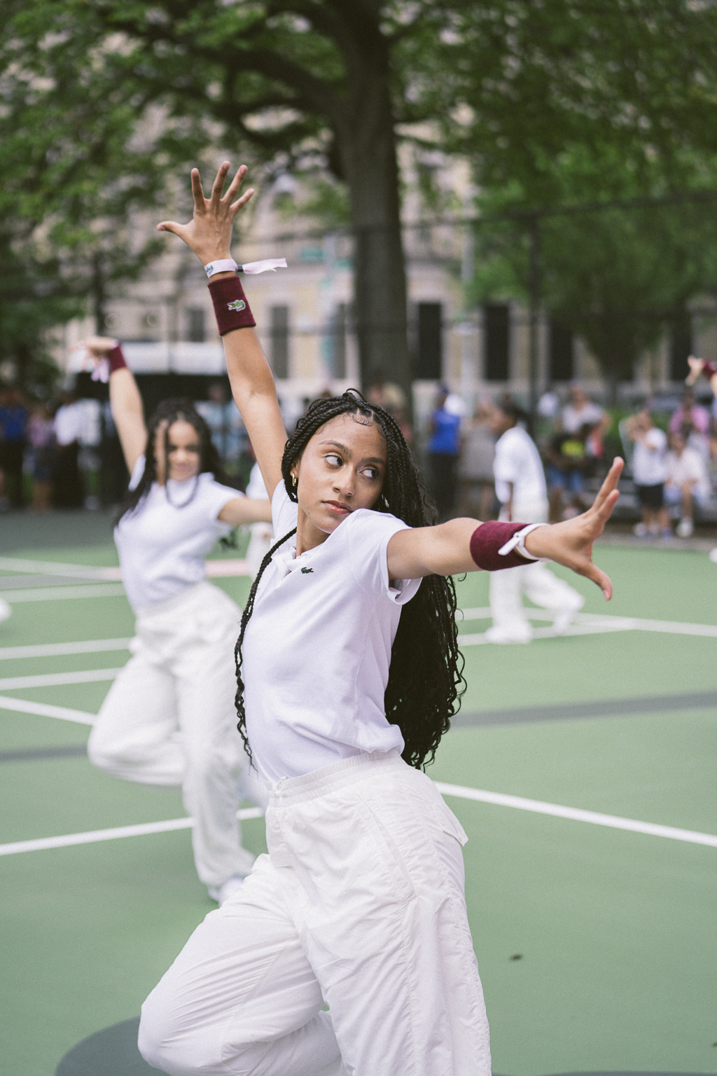 terrain de tennis Lacoste New York City bronx venus williams danseuses