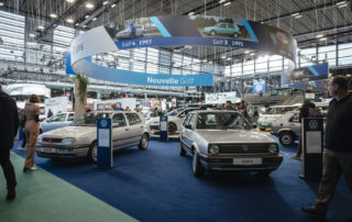 Salon retromobile volkswagen et vieilles golfs